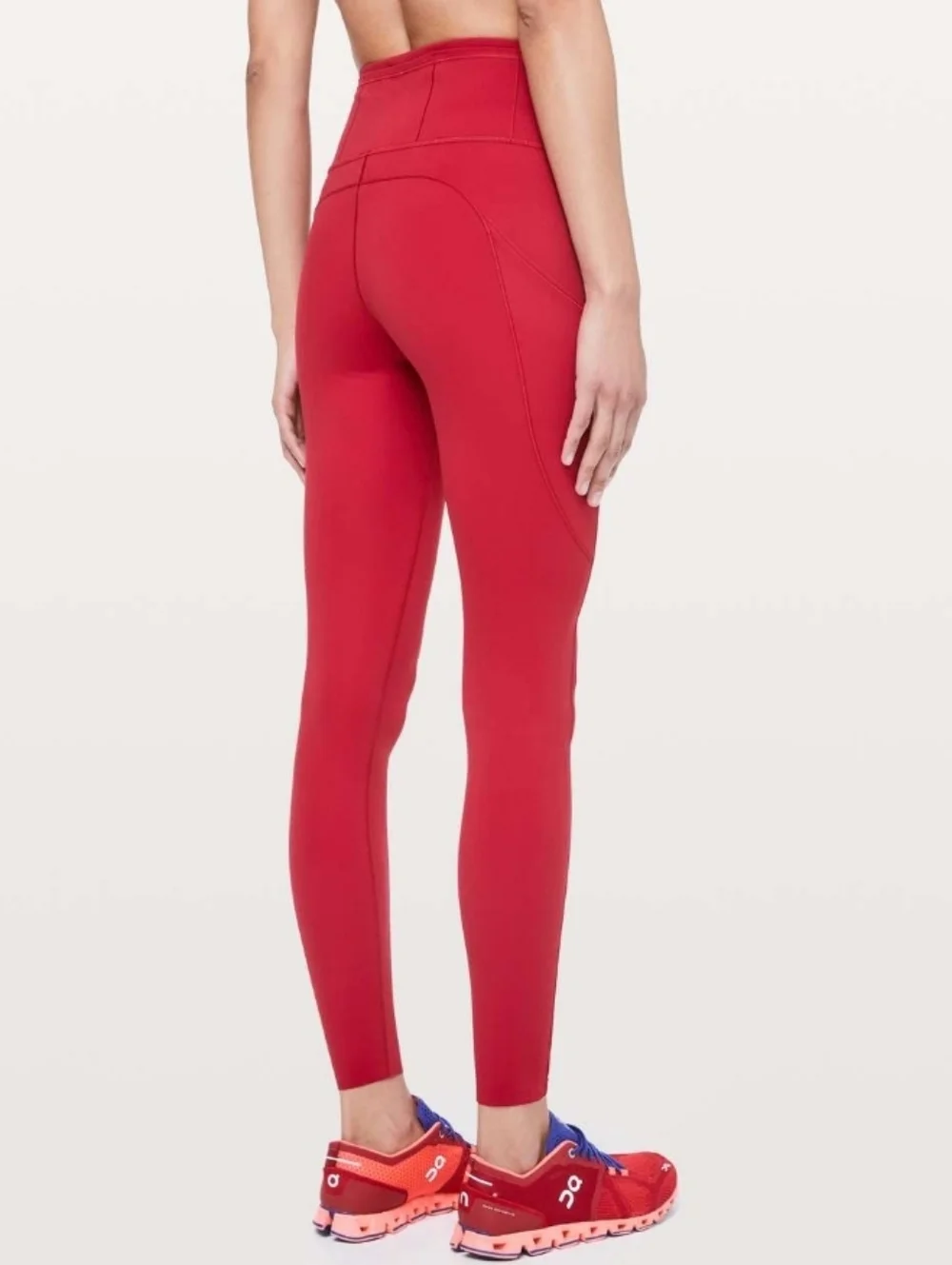 Lululemon Fast and Free Tights Dark Red Size 8 Activewear